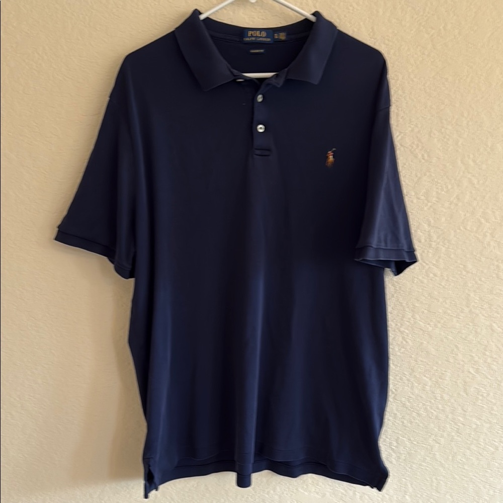 Polo by Ralph Lauren Men's Dark Blue Polo Shirt